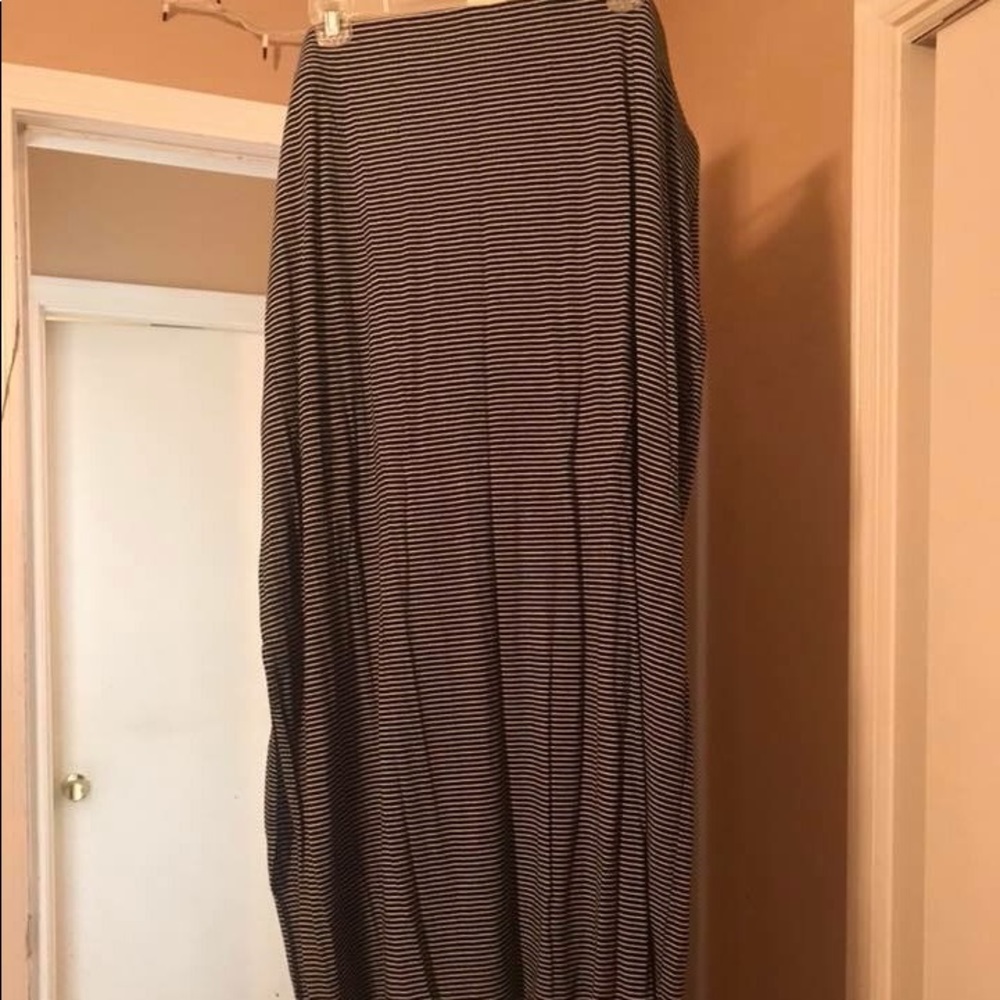 Striped maxi skirt